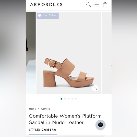 AEROSOLES Shoes - NWT NIB Aerosoles Camera Comfortable Women’s Platform Sandal in Nude Leather 9.5